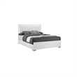 King Bedroom Set- White and Gold- 2 Piece Set with Nightstand