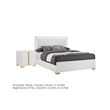 King Bedroom Set- White and Gold- 2 Piece Set with Nightstand