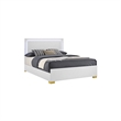 Queen Bedroom Set- White and Gold- 2 Piece Set with Nightstand