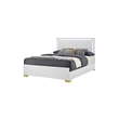 Queen Bedroom Set- White and Gold- 2 Piece Set with Nightstand