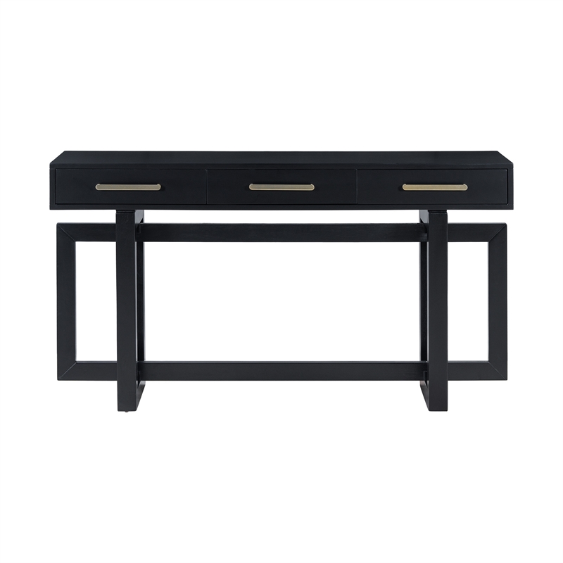 Gracie Console Table with 3 Drawers and Iron Handle Design