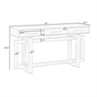 Gracie Console Table with 3 Drawers and Iron Handle Design