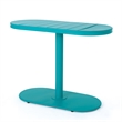 Monalisa 3pc Outdoor Bistro Table Set- Slatted Curved Back Chairs- Teal