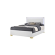 Queen Bedroom Set- White and Gold- 3 Piece Set with 2 Nightstands