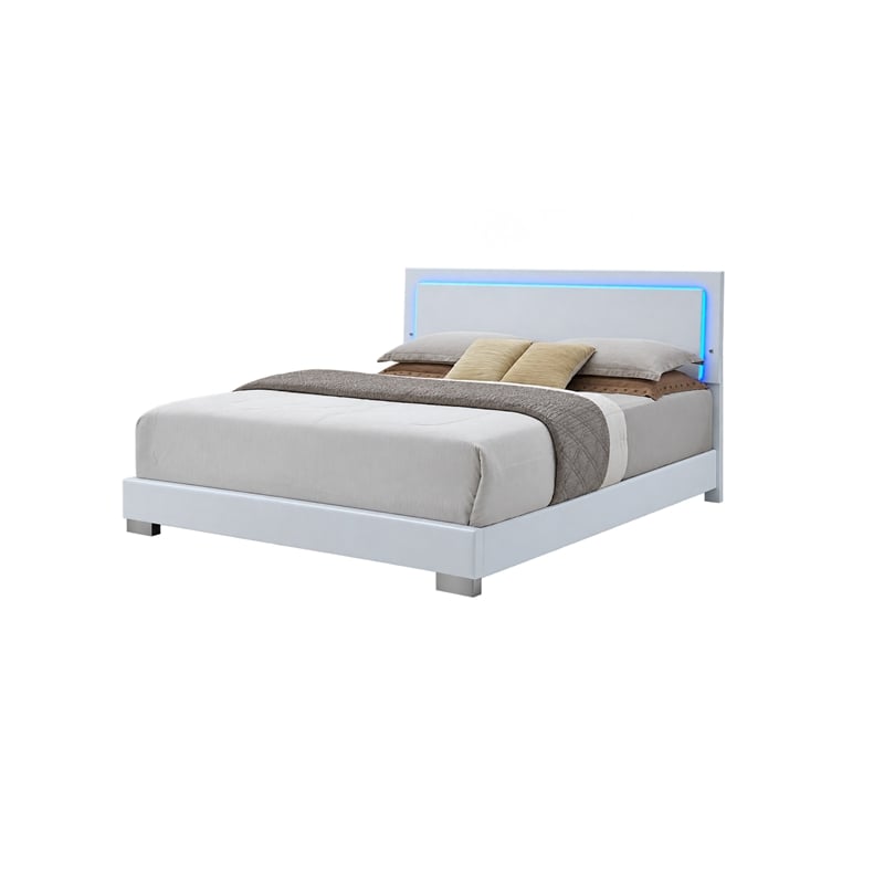 King Bedroom Set- White- 2 Piece Set with Nightstand