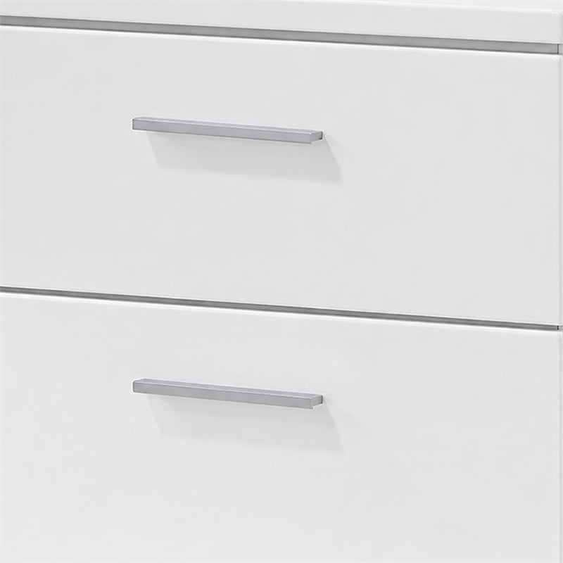 King Bedroom Set- White- 2 Piece Set with Nightstand