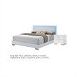 King Bedroom Set- White- 2 Piece Set with Nightstand