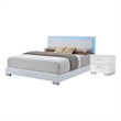 King Bedroom Set- White- 2 Piece Set with Nightstand