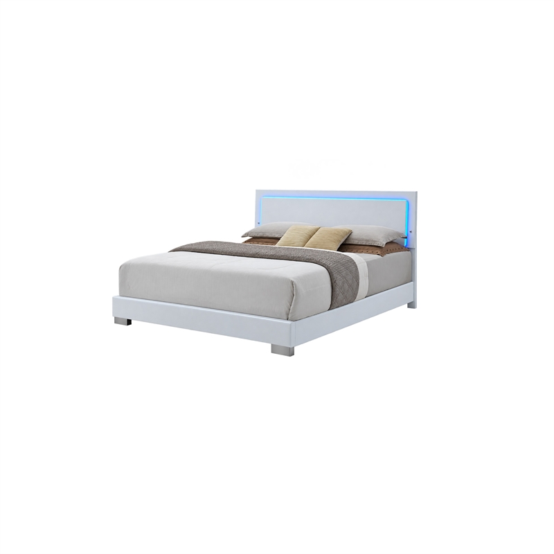 King Bedroom Set- White- 3 Piece Set with 2 Nightstands
