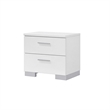 King Bedroom Set- White- 3 Piece Set with 2 Nightstands