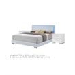 King Bedroom Set- White- 3 Piece Set with 2 Nightstands