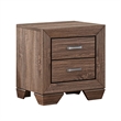 King Bedroom Set- Storage Brown- 2 Piece Set with Nightstand