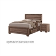 King Bedroom Set- Storage Brown- 2 Piece Set with Nightstand