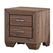 King Bedroom Set- Storage Brown- 3 Piece Set with 2 Nightstands