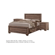 Queen Bedroom Set- Brown- 3 Piece Set with 2 Nightstands