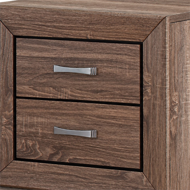 King Bedroom Set- Brown- 2 Piece Set with Nightstand