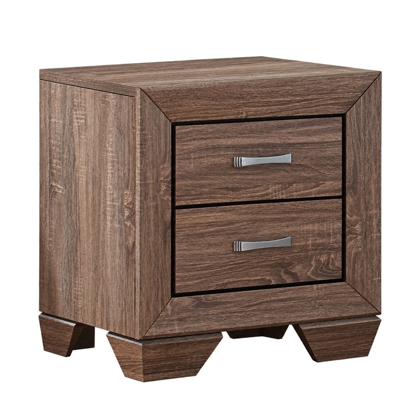 king bedroom set- brown- 3 piece set with 2 nightstands