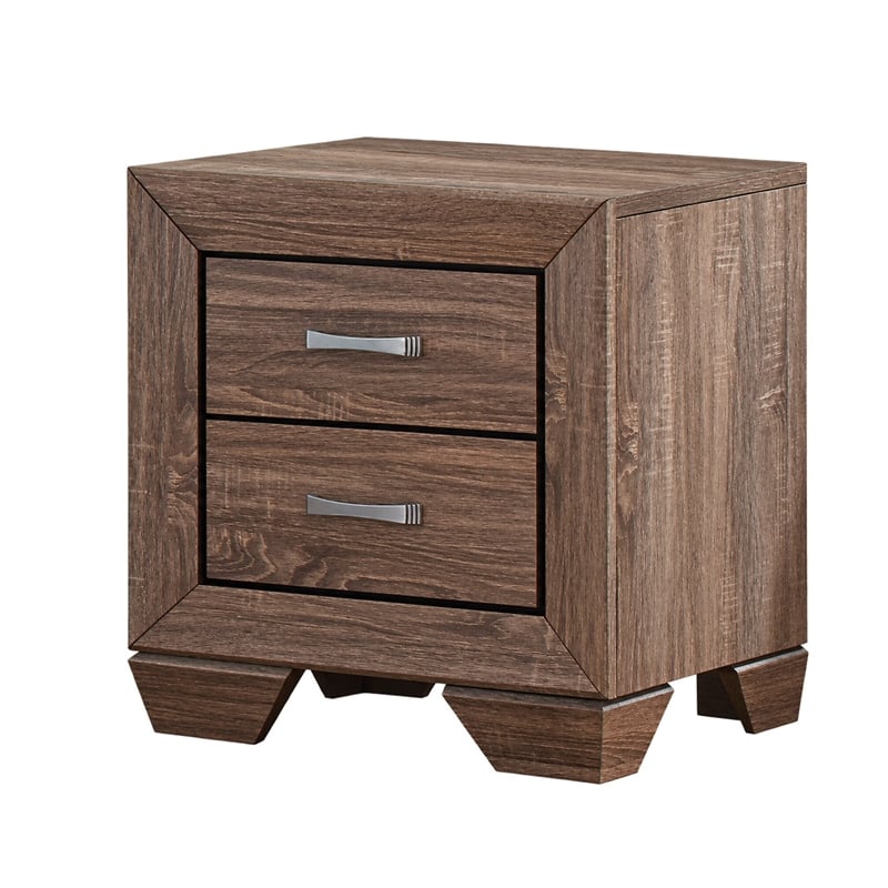 king bedroom set- brown- 3 piece set with 2 nightstands
