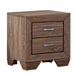Queen Bedroom Set- Brown- 2 Piece Set with Nightstand