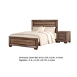 Queen Bedroom Set- Brown- 2 Piece Set with Nightstand