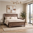 Queen Bedroom Set- Brown- 2 Piece Set with Nightstand