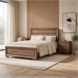 Queen Bedroom Set- Brown- 3 Piece Set with 2 Nightstands