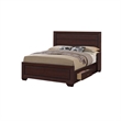 King Bedroom Set- Storage Design- Brown- 2 Piece Set with Nightstand