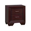 King Bedroom Set- Storage Design- Brown- 2 Piece Set with Nightstand