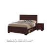 King Bedroom Set- Storage Design- Brown- 2 Piece Set with Nightstand