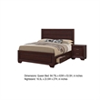 Queen Bedroom Set- Brown- 2 Piece Set with Nightstand