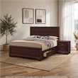 Queen Bedroom Set- Brown- 2 Piece Set with Nightstand