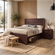 Queen Bedroom Set- Brown- 2 Piece Set with Nightstand