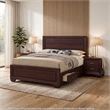 Queen Bedroom Set- Brown- 3 Piece Set with 2 Nightstands