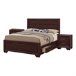 Queen Bedroom Set- Brown- 3 Piece Set with 2 Nightstands