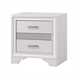 Queen Bedroom Set- White- 2 Piece Set with Nightstand