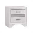 Queen Bedroom Set- White- 2 Piece Set with Nightstand