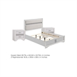 Queen Bedroom Set- White- 3 Piece Set with 2 Nightstands