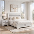 Queen Bedroom Set- White- 3 Piece Set with 2 Nightstands
