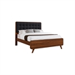 Queen Bedroom Set- Brown and Gray- 2 Piece Set with Nightstand