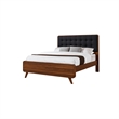 Queen Bedroom Set- Brown and Gray- 2 Piece Set with Nightstand