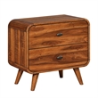 Queen Bedroom Set- Brown and Gray- 2 Piece Set with Nightstand