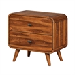 Queen Bedroom Set- Brown and Gray- 2 Piece Set with Nightstand