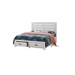Queen Bedroom Set- Storage Design- White- 3 Piece Set with 2 Nightstands