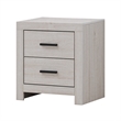 Queen Bedroom Set- Storage Design- White- 3 Piece Set with 2 Nightstands