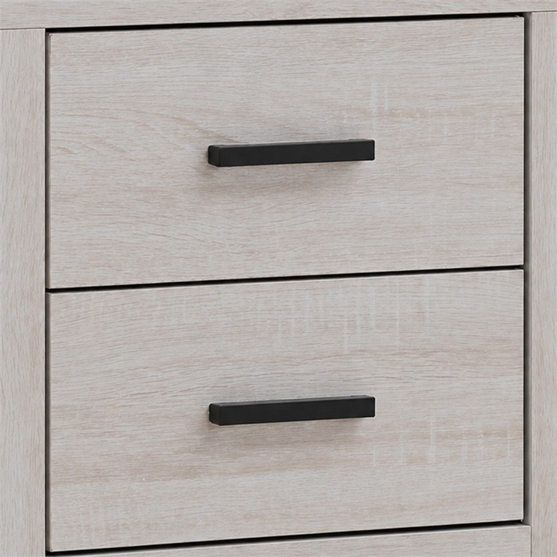 Queen Bedroom Set- Storage Design- White- 3 Piece Set with 2 Nightstands