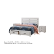 Queen Bedroom Set- Storage Design- White- 3 Piece Set with 2 Nightstands