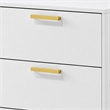 Queen Bedroom Set- White- Black and Gold- 3 Piece Set with 2 Nightstands