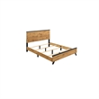 Queen Bedroom Set- Black- Dark Brown- 2 Piece Set with Nightstand