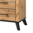 Queen Bedroom Set- Black- Dark Brown- 2 Piece Set with Nightstand