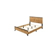 Queen Bedroom Set- Black- Dark Brown- 3 Piece Set with 2 Nightstands